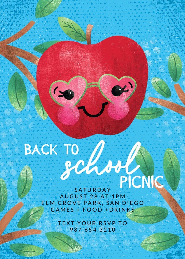 Wise apple - back to school invitation